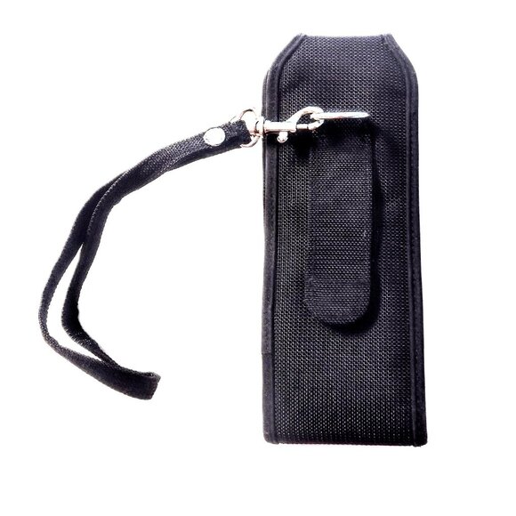 Men's Black Canvas Phone Case/Belt Holster ~ Detachable Strap ~ Expandable Sides - Picture 2 of 10